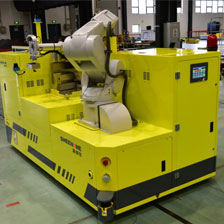 High-speed rail automatic flaw detection composite mobile robot